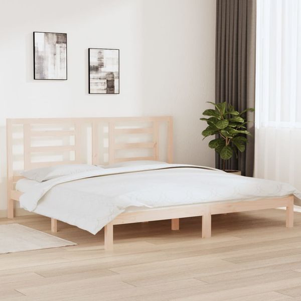 vidaXL Posteľ bez matraca 200x200 cm masívna borovica