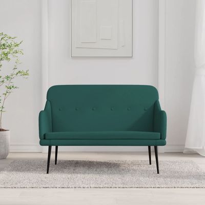 vidaXL Lavička tmavozelená 110x76x80 cm látka