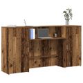 vidaXL Recepčný stôl staré drevo 200x50x103,5 cm kompozitné drevo