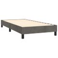 vidaXL Posteľný rám boxspring s matracom tmavosivý 80x200 cm zamat