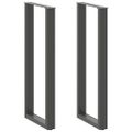 vidaXL Nohy barového stola v tvare U, 2 ks, antracitové, 40 x (110-111) cm, oceľ