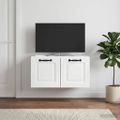vidaXL Nástenná TV skrinka Biela s vysokým leskom 59,5 x 31 x 30 cm