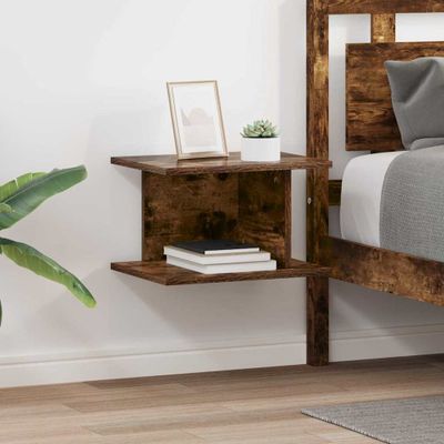 vidaXL Nočný stolík 2 pcs Dymová dub 40 x 30 x 25 cm Kompozitné drevo