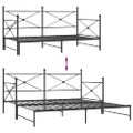vidaXL Váľanda s kolíkom bez matraca Čierna 100x200 cm Oceľ