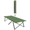 vidaXL Skladacia kempingová posteľ 2 ks Zelená 206 x 76 x 74 cm