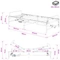 vidaXL Elektrický nastaviteľný rám postele Čierna 100 x 190 cm Oceľ