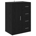 vidaXL Servírovacia skriňa Čierny dub 59 x 39 x 80 cm Kompozitné drevo