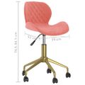 335034 vidaXL Swivel Dining Chairs 2 pcs Pink Velvet