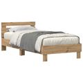 vidaXL Rám postele Remeselný dub 75 x 190 cm Kompozitné drevo