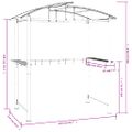vidaXL Grilovací altánok s policami antracitový 210x114x230 cm oceľ
