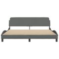 vidaXL Rám postele Dover tmavosivý 183x213 cm látka