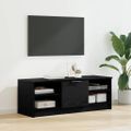 vidaXL TV skrinka 102 x 35 x 36,5 cm Čierny dub Kompozitné drevo