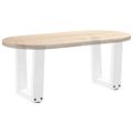 vidaXL Nohy konferenčného stolíka v tvare V, 2 ks, biele, 40 x (30-31,3) cm, oceľové