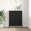 vidaXL Servírovacia skriňa Čierny dub 69,5 x 34 x 90 cm