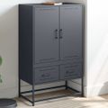 vidaXL Vysoká skrinka antracitová 68x39x111,5 cm oceľ