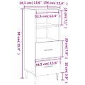 vidaXL Komoda dub sonoma 34,5x34x90 cm spracované drevo