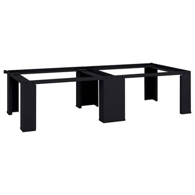 vidaXL Pedestal na práčku 2 pcs Čierny 127 x 54,5 x 32,5 cm Oceľ