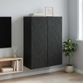 vidaXL Nástenná skrinka 66 x 34,5 x 90 cm Kompozitné drevo Čierna