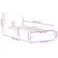 vidaXL Rám postele s čelom Dover krémový 90x200 cm látka