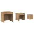 vidaXL Zasúvacie stolíky 3 ks dub artisan kompozitné drevo