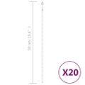 vidaXL Svetlá meteor 20 ks 50cm teplé biele 720 LED vnútorné vonkajšie