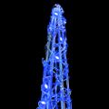 vidaXL Vianočný stromček 3 ks 90 LED Modrá 20 x 20 x 80 cm Akryl