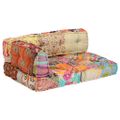 vidaXL Taburetka, patchwork, látka