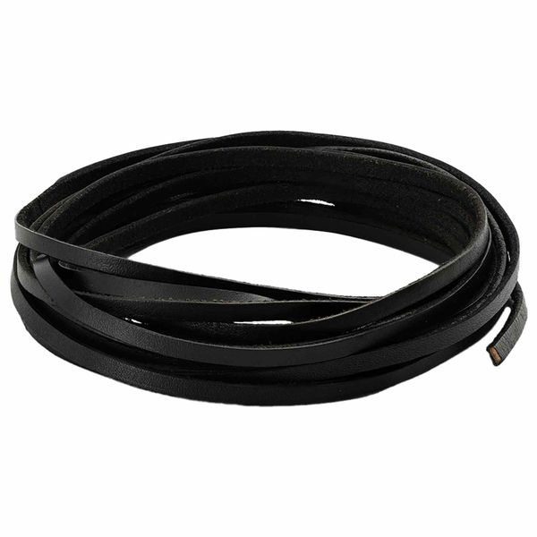 vidaXL Kožený remienok Čierna 1000 x 0,3 cm Koža