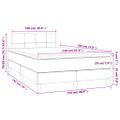 vidaXL Boxspring posteľ s matracom a LED krémová 120x190 cm látka