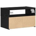 vidaXL Nástenná nočná skrinka čierna 45x26x28,5 cm