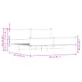 vidaXL Kovový posteľný rám bez matraca hnedý dub 200x200 cm