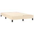 vidaXL Posteľný rám s boxspringom krémová 120x200 cm látka