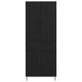 vidaXL Highboard 2 ks Čierny dub 69,5 x 34 x 180 cm Kompozitné drevo