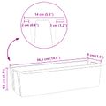 vidaXL Kvetinové boxy pre euro palety 12 ks Čierna 36 x 13,5 x 9,5 cm