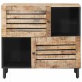 vidaXL Úložné skrine Hnedá 80 x 33,5 x 75 cm Masívne mango drevo