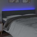 vidaXL Čelo postele s LED tmavosivé 160x5x78/88 cm látka