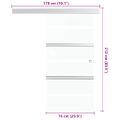 vidaXL Posuvné dvere ESG sklo a hliník 76x212 cm strieborné