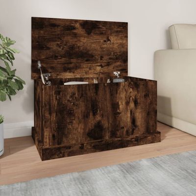 vidaXL Úložný box dymový dub 70x40x38 cm spracované drevo