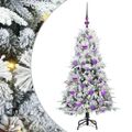 vidaXL Umelý Sklápací Vianočný Stromček Biela 120 cm PE a PVC