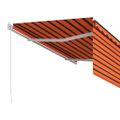 vidaXL Ručne zaťahovacia markíza s tienidlom 3x2,5 m oranžovo-hnedá