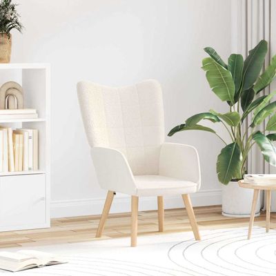 vidaXL kreslo Krémová 62 x 67 x 95,5 cm Sherpa látka