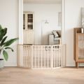 vidaXL Skladacia brána pre psa, 3 panely, 150 cm, topoľové drevo