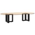 vidaXL Nohy konferenčného stolíka v tvare T, 2 ks, čierne, 30x25x(30-31) cm, oceľové