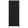 vidaXL Highboard Čierny dub 69,5 x 34 x 180 cm Kompozitné drevo
