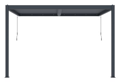 Bioklimatická pergola G21 Trenton 4x3 m, antracitová hliníková