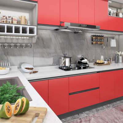 vidaXL Samolepiace tapety na nábytok 2 ks, červené 500x90 cm, PVC