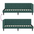 vidaXL Rohový rám postele Tmavozelená 80 cm x 200 cm Zamat
