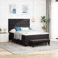 vidaXL Posteľ s pružinovým rámom s vankúšom Čierna 200 x 140 cm Zamat