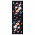 vidaXL Kuchynský koberec Čierna 180 x 60 cm Zamat