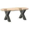 vidaXL Nohy konferenčného stolíka v tvare X, 2 ks, antracitové, 60 x (42-43) cm, oceľ